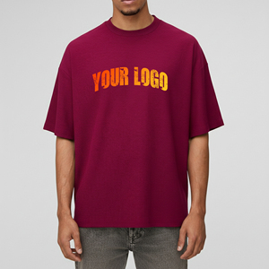 Camisetas de Hombre al por Mayor 100% Algodón, Corte Holgado, Logotipo Impreso en 3D, Transpirables, Ecológicas, Manga Corta, Acabado Lavado - Product Image 1