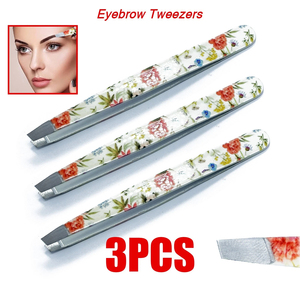 Kit de pinces à épiler pour sourcils, qualité professionnelle, lot de 3, outils en acier inclinés pour l'épilation des sourcils, avec logo personnalisé - Product Image 6