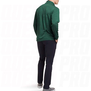 เสื้อแจ็คเก็ตออกกำลังกายผู้ชายแบบซิป 1/4 น้ำหนักเบา ระบายอากาศได้ดี ซึมซับเหงื่อ แห้งเร็ว แขนยาว เสื้อยืดกีฬา - Product Image 4