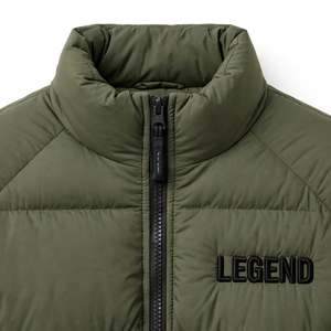 Blouson Bomber d'Hiver en Polyester/Coton Imprimé Sérigraphié, Fermeture Éclair Personnalisée, Épais, Style Universitaire pour Hommes - Vente en Gros - Product Image 3