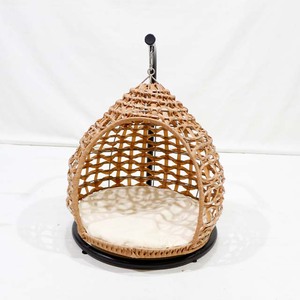 Top Rated Plastic Pet Nest House Round Hanging <b>Cat</b> Bed Breathable Indoor All Seasons Medium Size With Metal Stand - Product Image 1