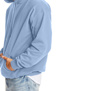 Sudadera con Capucha para Hombre, Color Sólido, Corte Regular, Felpa de Algodón, Informal, para Otoño, con Bolsillo Delantero y Capucha con Cordón Ajustable - Product Image 3