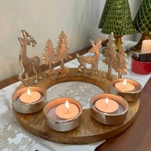 Porte-bougie décoratif en métal pour Noël, support de bougie de qualité supérieure pour la décoration d'événements - Product Image 6