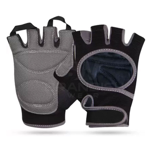 New Fashionable Leather <b>Fingerless</b> Gym Fitness <b>Gloves</b> for <b>Men</b>-Non-Slip Waterproof Hook & Loop Closure Customizable Options - Product Image 1