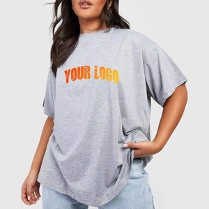 T-shirts pour femmes tendance, à séchage rapide, à épaules tombantes, avec logo personnalisé, étiquette privée, col rond. - Product Image 1