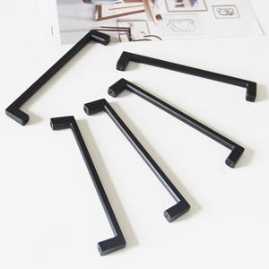 Tirador de Barra Cuadrado Moderno de Aleación de Zinc Negro Mate para Muebles de Cocina, Baño y Dormitorio - Product Image 4