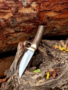 Couteau Skinner artisanal de 9 pouces |   Manche en corne personnalisé et lame fixe haute performance |   Équipement EDC de collection haut de gamme OEM/ODM - Product Image 3