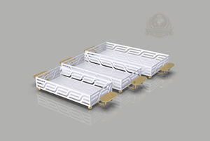 Plateau de service carré de luxe en fer poli, écologique, avec design décoratif doré, idéal pour les cadeaux d'affaires du Ramadan, destiné aux marchés des Émirats arabes unis et d'Arabie Saoudite - Product Image 5