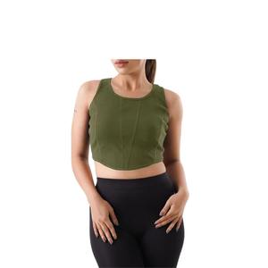 Haut court sexy personnalisé pour femme, à manches courtes, extensible et respirant, idéal pour le yoga, la gym, l'entraînement et le fitness – Vêtement de sport et haut de yoga - Product Image 1