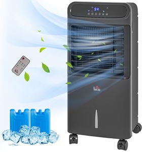 Raffrescatore d'Aria Evaporativo Portatile 3-in-1 Nero con Telecomando, Oscillazione e Timer per Casa o Ufficio - Product Image 1