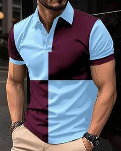 เสื้อโปโลผู้ชาย OEM สกรีนโลโก้ตามสั่ง รุ่น 2027 ลำลอง คอปก สีตัดต่อ ทรงเข้ารูป สำหรับฤดูร้อน เสื้อกอล์ฟ ผ้าคอตตอน/โพลีเอสเตอร์ผสม 220 GSM - Product Image 2