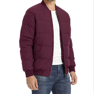 Blouson matelassé à col montant de qualité supérieure, service OEM ODM, manches longues, meilleur prix, collection hiver extérieur, devant - Product Image 1