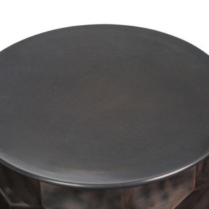 Table basse moderne en métal de style industriel avec design texturé hexagonal pour le mobilier de salon - Product Image 6