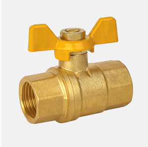 Robinet à bille en laiton C-Way 1/2'' avec filetage femelle, commande manuelle du débit d'eau, poignée OEM, pour usage domestique et cuisine - Product Image 1