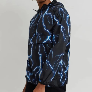 Wholesale Outdoor Unisex Sports Lightweight Waterproof Nylon Polyester Custom Windbreaker Jacket - Product Image 3