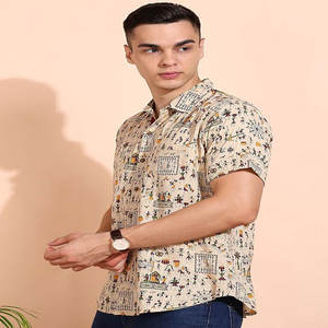 Camisas de vestir de seda ajustadas a la moda para hombre personalizadas, camisetas informales de manga larga antiarrugas transpirables con estampado para adolescentes de verano - Product Image 1
