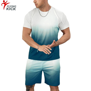 ชุดลำลองปักลายสำหรับผู้ชาย ชุดวอร์มฤดูร้อน เสื้อยืดและกางเกงขาสั้นแห้งเร็ว ชุดกีฬาวิ่งจ๊อกกิ้ง ปี 2026 - Product Image 1