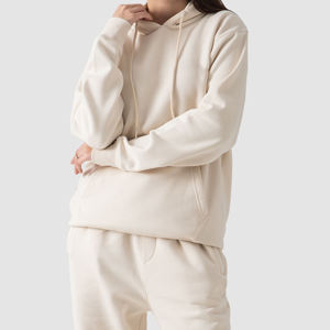 Survêtements d'hiver en molleton uni pour femmes, sur mesure, en coton écologique, pour la gym et les loisirs, vente en gros à prix réduit - Product Image 2