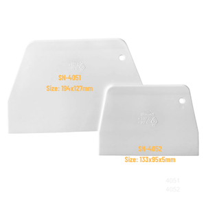 Raspador de masa multiusos de plástico antibacteriano Atlas Star blanco, apto para lavavajillas, reutilizable, para pan, pasteles y fondant. - Product Image 4