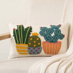 Rustic Lumbar Cushion Cover Durable Handmade Geometric Pattern 30X50 Tufted Vintage Style Bedding Decor Body <b>Pillowcase</b> - Product Image 4