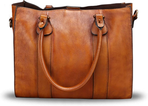 Bolso de Mano de Cuero Genuino para Mujer, Marca Leather Spot, con Correa Desmontable, Bolsillo para Teléfono Celular, Estilo Vintage, Portátil y Elegante - Product Image 6