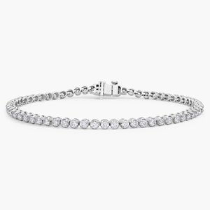 Bracelet à maillons en diamant moissanite de luxe, argent sterling 925, bijoux élégants et tendance, cadeau pour femmes - Product Image 4