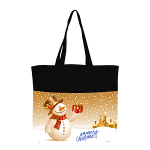 Sacs à provisions en toile de coton biodégradable imprimés personnalisés Cadeau de Noël Poignée de transport Accessoire de transport à l'épaule - Product Image 2