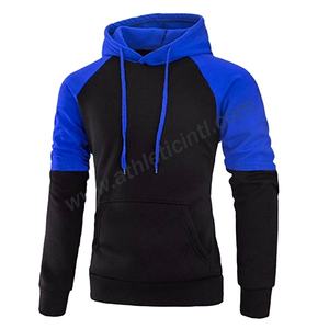 Sweat à capuche bleu et noir pour hommes fabrication de vêtements pull personnalisé Gym Fitness manches longues poche kangourou polaire homme sweats à capuche 2025 - Product Image 1