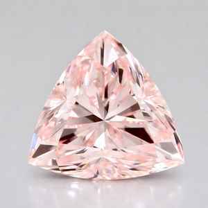Diamante suelto cultivado en laboratorio, CVD, rosa intenso, corte trillón de 3.01 quilates, con certificado IGI, pulido a mano para la fabricación de joyas. - Product Image 1