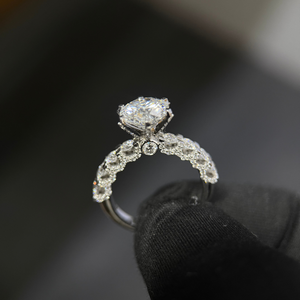 Bague solitaire en diamant rond cultivé en laboratoire, 2,5 carats, couleur D, clarté VVS2, or 14 carats, certifiée IGI, bijoux de fiançailles et de mariage, vente en gros - Product Image 6
