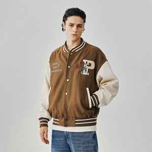 Premium College Varsity Baseball Jacket Custom Logo Canvas <b>Stand</b> Collar Breathable & Heated Front Logo Position OEM Service - Product Image 6