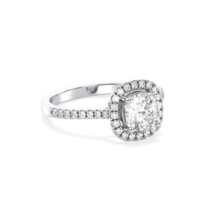 Anillo de moissanita REYES GRA certificado de plata de ley 925 con corte redondo de 1.64 quilates para mujer, joyería original chapada en oro blanco de 14K y 18K - Product Image 3