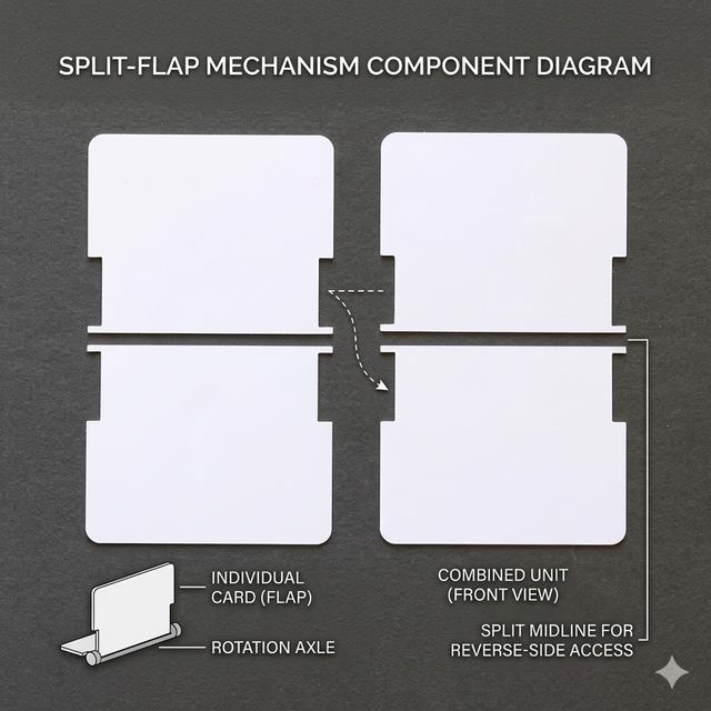 Custom Flip Board Split Flap Display Letter Board Signage Airport/Station/Catering/Bar Accessories IP54 Weather Resistant Matte