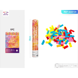 Striscia di Carta HP Multicolore 30CM con Fiori 5x2cm, Perfetta Decorazione per Feste di Compleanno con Coriandoli - Product Image 1