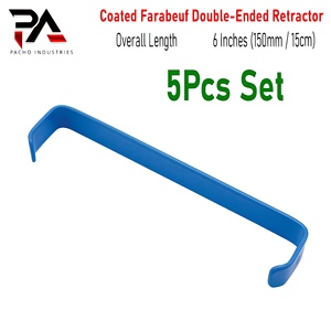 Retracteur double-embout enduit Farabeuf de qualité allemande, 6 pouces, réutilisable, lames en L de haute qualité pour tissus électrochirurgicaux - Product Image 1