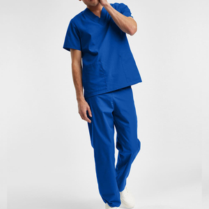 Tenues médicales unisexes à manches courtes en sergé de coton et polyester, col en V, les plus vendues pour l'hôpital - Product Image 2