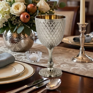 Luxury Brass <b>Goblet</b> Set | Antique Style Decorative Chalice | Handmade Royal Table Decor Cup for Home Display & Gifting Set - Product Image 4