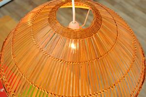 Handcrafted Bamboo Lampshade Retro Style Pendant <b>Ceiling</b> Shade Cone Round Shape Brown Large LA017B OEM Supplier Vietnam - Product Image 5