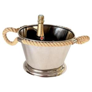 Enfriador de Champán Hecho a Mano con Asas, Enfriador de Vino para Uso en el Hogar, Cubitera Decorativa de Estilo Vintage para Exhibición en Mostrador - Product Image 6