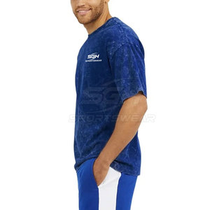 Nouveau design 2026 – T-shirt délavé à l'acide pour homme, coupe ajustée, couleur unie, léger, haute qualité, best-seller - Product Image 3