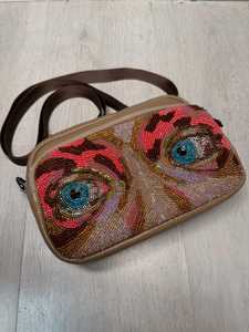 กระเป๋าสะพายหนังปักลายตาประดับลูกปัด - Product Image 5