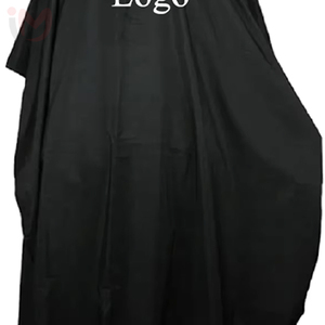 Capes de coiffure personnalisées confortables en polyester avec col en silicone pour la coupe de cheveux - Product Image 4