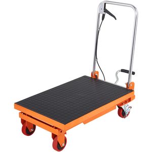 Carrello Elevatore Idraulico Manuale a Forbice Singola, Capacità 150 kg, Altezza di Sollevamento 72,4 cm, 4 Ruote Antiscivolo in PA per Carico Merci - Product Image 6