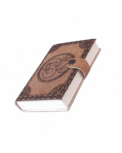 Cuadernos Religiosos de Papel Hecho a Mano con Cubierta de Cuero Estructurada Azul Lord Shiva de DNA Group, con Grabado en Relieve, 200/100 Páginas, MOQ 25 - Product Image 3