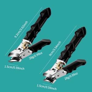 กรรไกรตัดเล็บสแตนเลสป้องกันการกระเด็น โค้งคมสำหรับเล็บหนา คีมตัดเล็บเฉียง กรรไกรตัดเล็บเท้าและเล็บมือ - Product Image 5