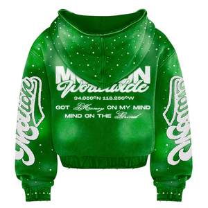 Prix de gros – Sweat à capuche vintage pour homme, 100 % coton, respirant, délavé à l'acide, avec fermeture éclair intégrale, pour streetwear décontracté et graphique, haute qualité - Product Image 3