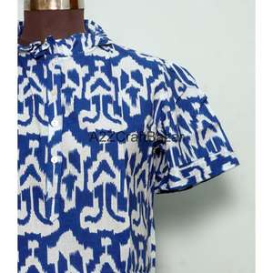 Vestidos Casuales de Verano para Mujer, 100% Algodón, Manga Larga, Cuello Redondo, Estampado Floral, Estilo Vintage Romántico, Corte Ajustado, Ecológicos - Product Image 2