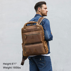 Customized Logo High Quality Leather <b>Backpack</b> Waterproof Leather <b>Backpack</b> Online Sale Leather <b>Backpack</b> - Product Image 6