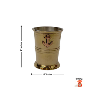 Tasses de voyage en laiton avec poignée, mini-tasses classiques pour whisky, vodka, liqueur, idéales pour les fêtes et les bars - Product Image 1