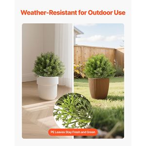 Árboles de Ciprés Artificiales de 16 Pulgadas, 2 Juegos de Arbustos Artificiales, Plantas en Maceta, Árboles Artificiales de Seda con Aspecto Realista - Product Image 3